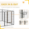 PawHut Dog Playpen, Heavy-duty Metal Puppy Play Pen, Pet Exercise Fences for Outside and Indoor, DIY Design with Door for Multiple Dogs, 16 Panels, 39''H