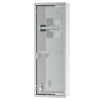 kleankin Wall Mount Medicine Cabinet, Bathroom Cabinet with 3 Tier Shelves, Stainless Steel Frame and Glass Door, Lockable with 2 Keys, Silver, 8" x 23"