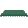 Outsunny 12' x 10' Retractable Awning Patio Sun Shade Shelter with Manual Crank Handle, UV & Water-Resistant Fabric and Aluminum Frame for Deck, Balcony, Yard, Green