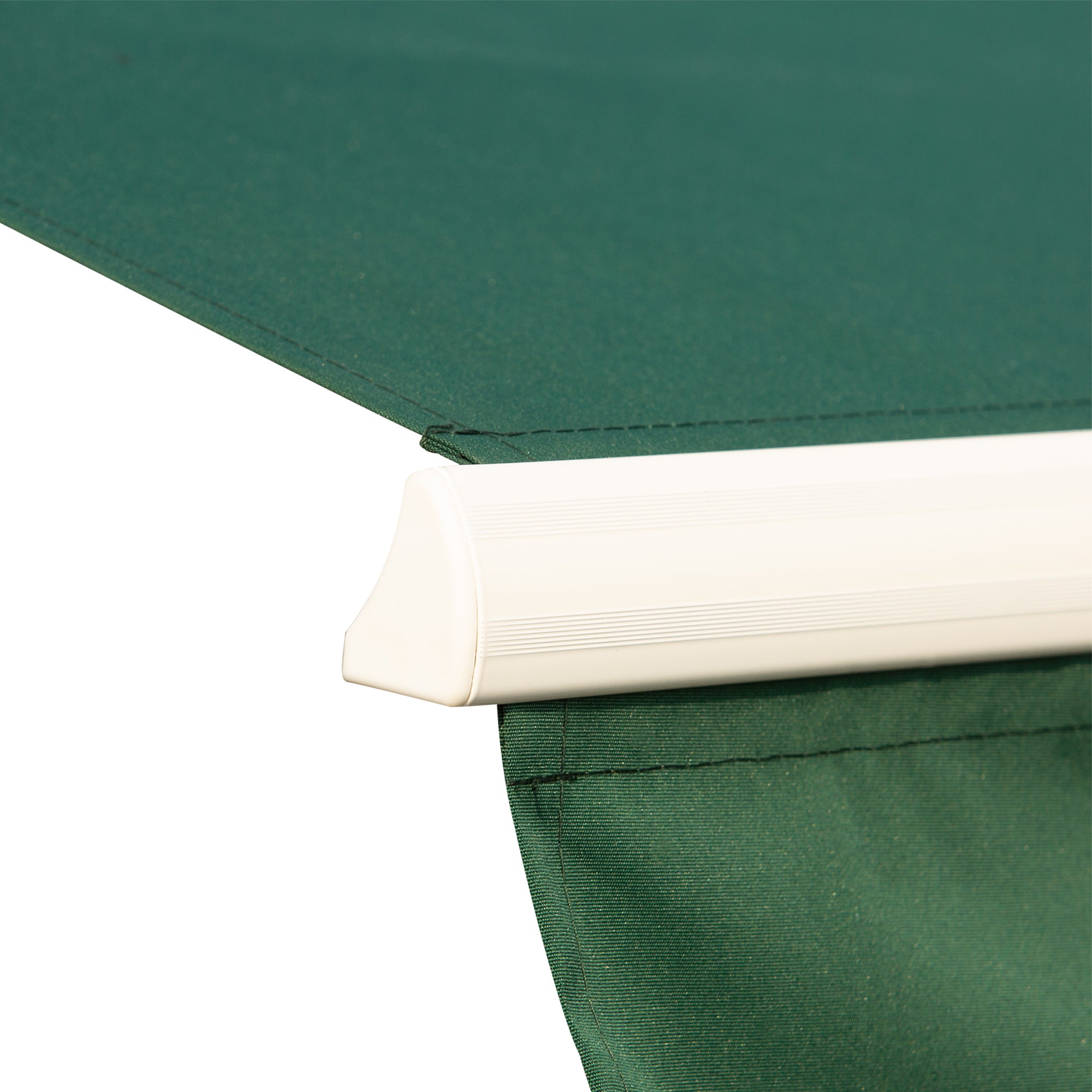 Outsunny 12' x 10' Retractable Awning Patio Sun Shade Shelter with Manual Crank Handle, UV & Water-Resistant Fabric and Aluminum Frame for Deck, Balcony, Yard, Green