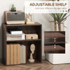 HOMCOM Wood Small Bookshelf 2 Tier Storage Rack Chest Unit Home Office Furniture Walnut
