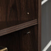 HOMCOM Wood Small Bookshelf 2 Tier Storage Rack Chest Unit Home Office Furniture Walnut