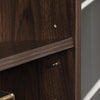 HOMCOM Wood Small Bookshelf 2 Tier Storage Rack Chest Unit Home Office Furniture Walnut