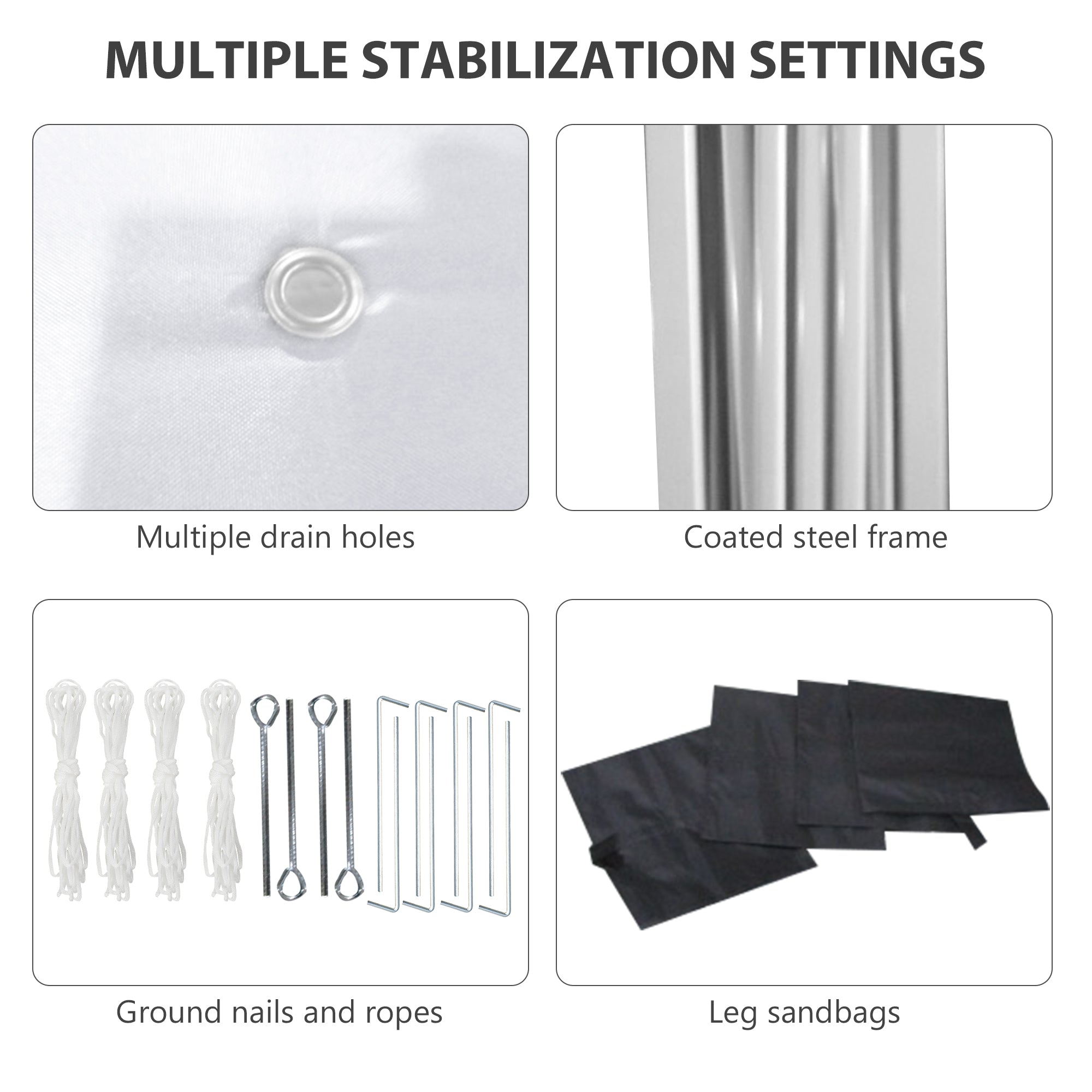 Outsunny 10' x 10' Pop Up Canopy Tent with Removable Sidewalls, Instant Shelter with Portable Roller Bag, 4 Sand Bags, Adjustable Height for Outdoor, Garden, Patio, Light Grey