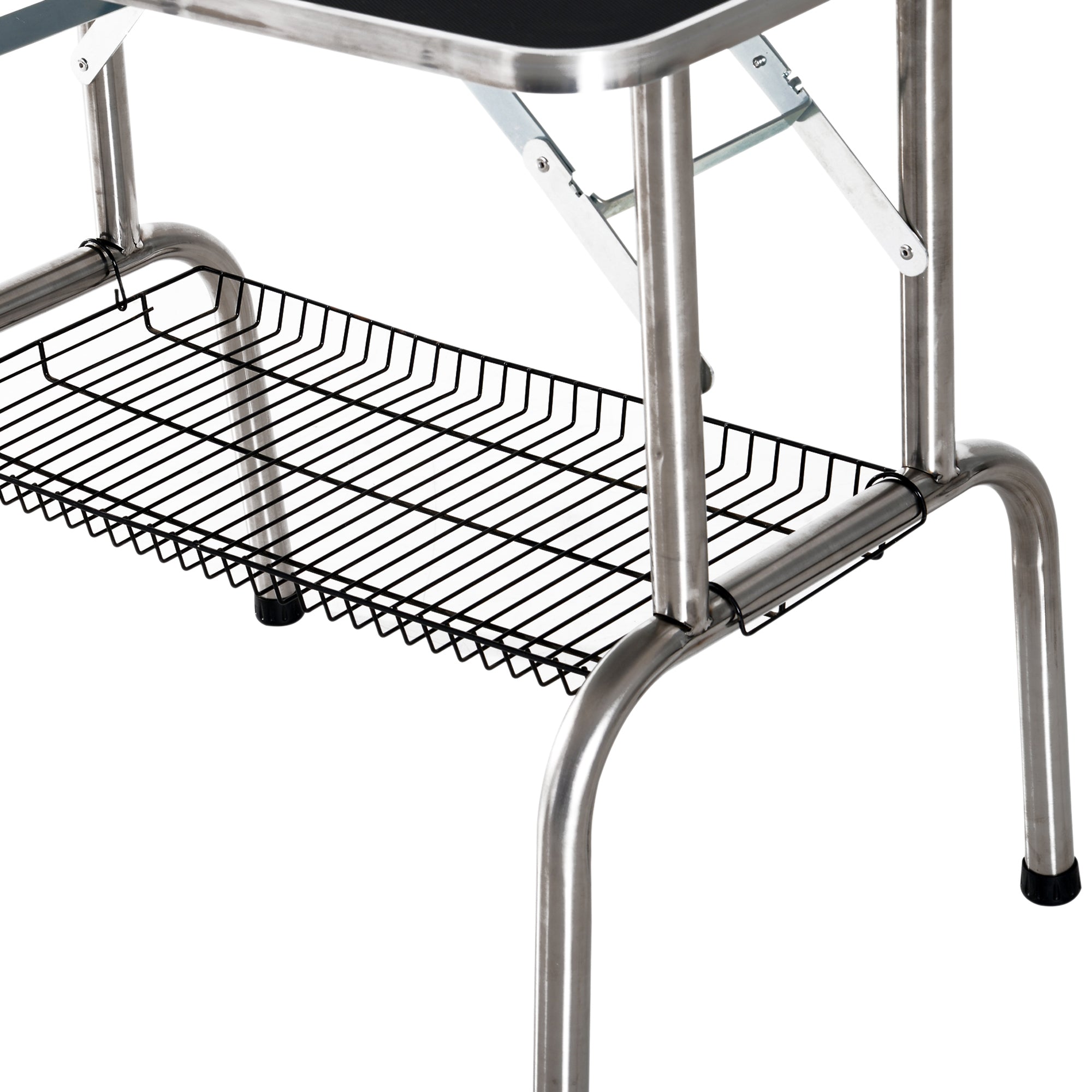 PawHut 36" Dog Grooming Table with Adjustable Grooming Arm, Pet Grooming Table for Dogs with Storage Shelf, Foldable Design, Black