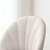 HOMCOM Dining Chairs Set of 4, Modern Upholstered Kitchen Chairs with Metal Legs, Shell Backrest and Padded Seat, Side Chairs for Dining Room, Bedroom, Living Room, Cream White