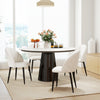 HOMCOM Dining Chairs Set of 4, Modern Upholstered Kitchen Chairs with Metal Legs, Shell Backrest and Padded Seat, Side Chairs for Dining Room, Bedroom, Living Room, Cream White
