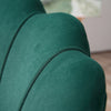 HOMCOM Modern Accent Chair, Velvet-Touch Fabric Leisure Club Chair with Gold Metal Legs for Bedroom, Dark Green