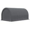 Outsunny 10' x 16' Carport, Heavy Duty Portable Garage / Storage Tent with Large Zippered Door, Anti-UV PE Canopy Cover for Car, Boat, Motorcycle, Bike, Garden Tools, Grey