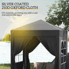 Outsunny 6.6'x6.6' Pop Up Canopy Tent with Sidewalls, Instant Sun Shelter Camping Gazebo with Carry Bag, for Outdoor, Garden, Patio, Black