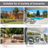 Outsunny 9' x 14' Outdoor Patio Umbrella Offset Cantilever Umbrella with Twin Canopy Sunshade Umbrella with Lift Beige