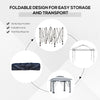 Outsunny 12' x 12' Pop Up Canopy Sun Shade Instant Tent Folding with Mesh Sidewalls, 3-Level Adjustable Height and Storage Bag, Gray