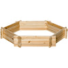 Outsunny 39" x 36" Screwless Raised Garden Bed, Hexagon Planter Box, Herb Garden for Vegetables, Flowers, Natural