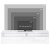 HOMCOM High Gloss LED TV Cabinet Stand for TVs up to 75", Home Entertainment Center Modern TV Storage Unit, White
