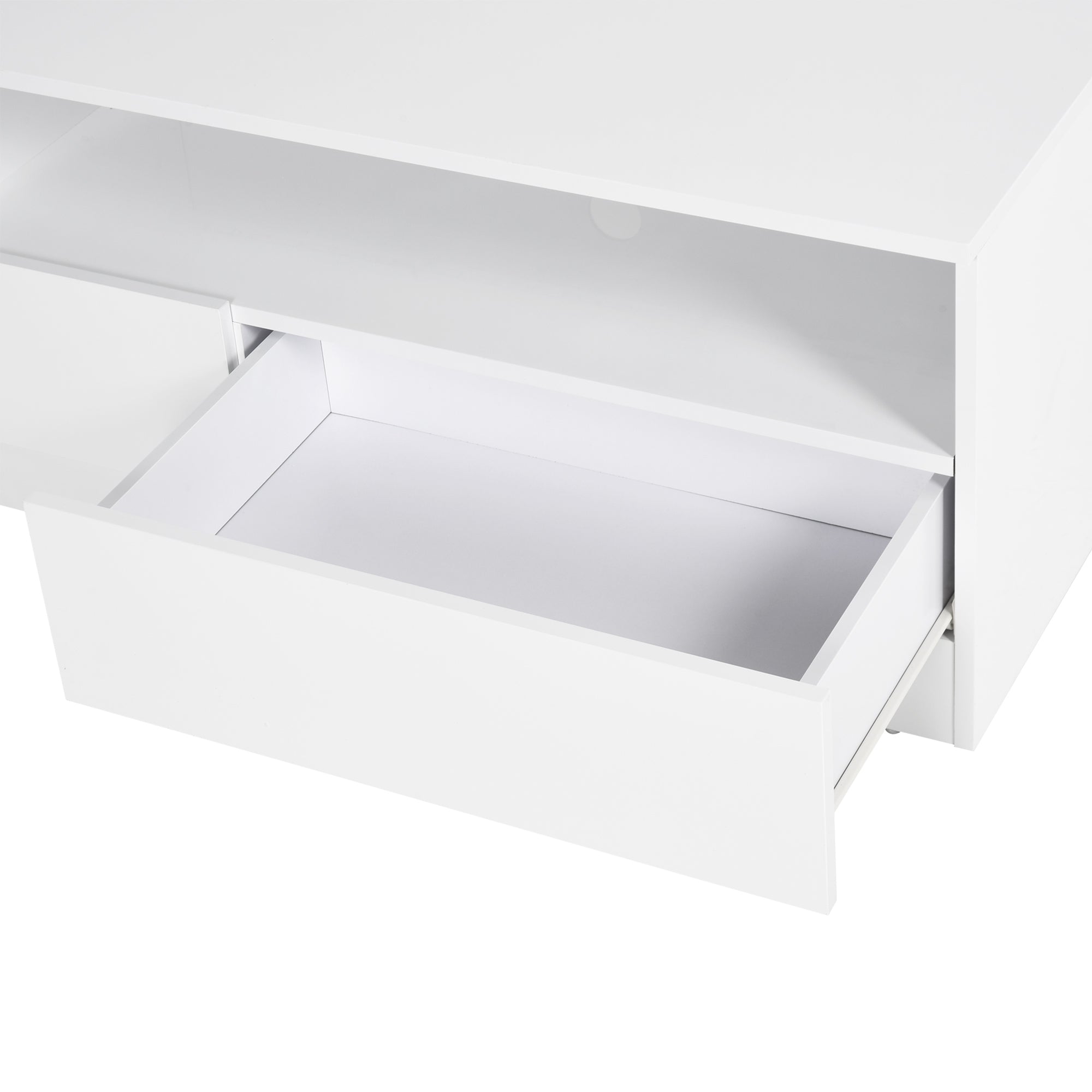 HOMCOM High Gloss LED TV Cabinet Stand for TVs up to 75