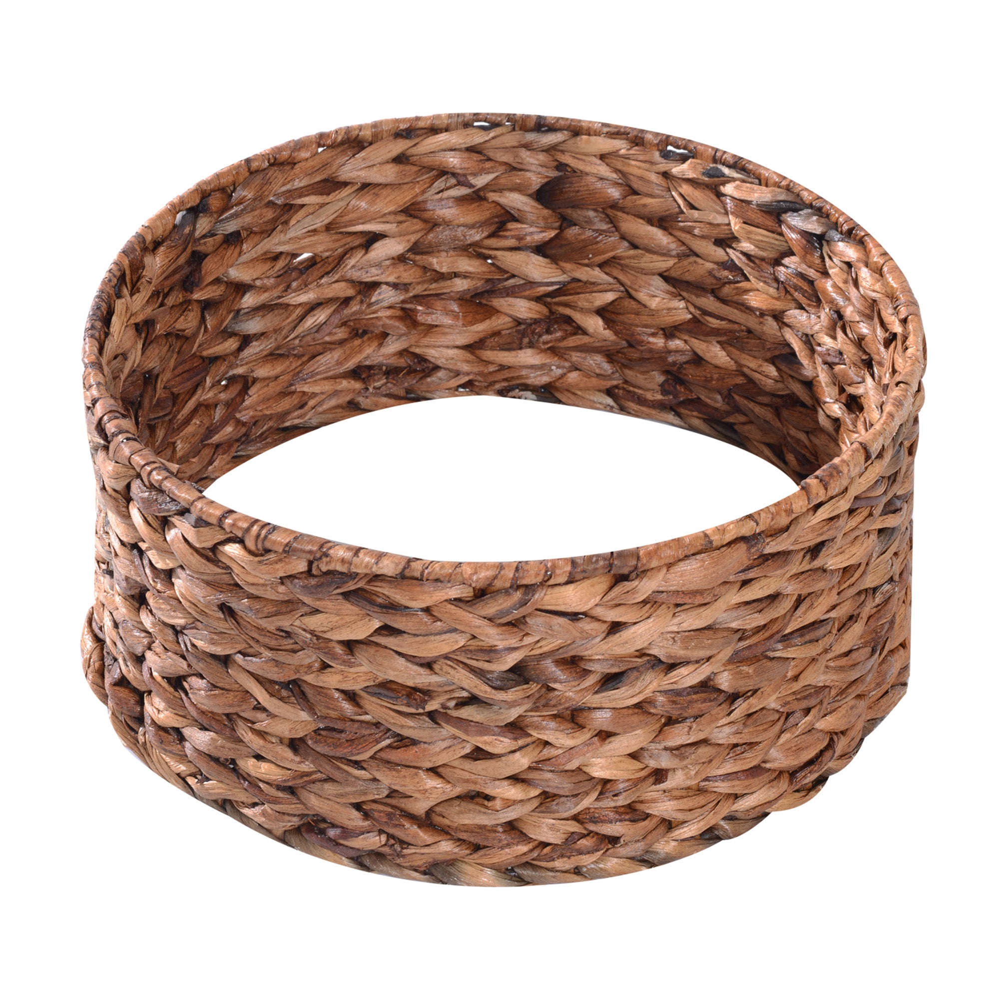 PawHut Wicker Cat House, Raised Cat Bed with Cylindrical Base, Soft Washable Cushion, Woven Water Hyacinth Cat Basket for Indoor and Outdoor, 42 x 33 x 52 cm - Brown