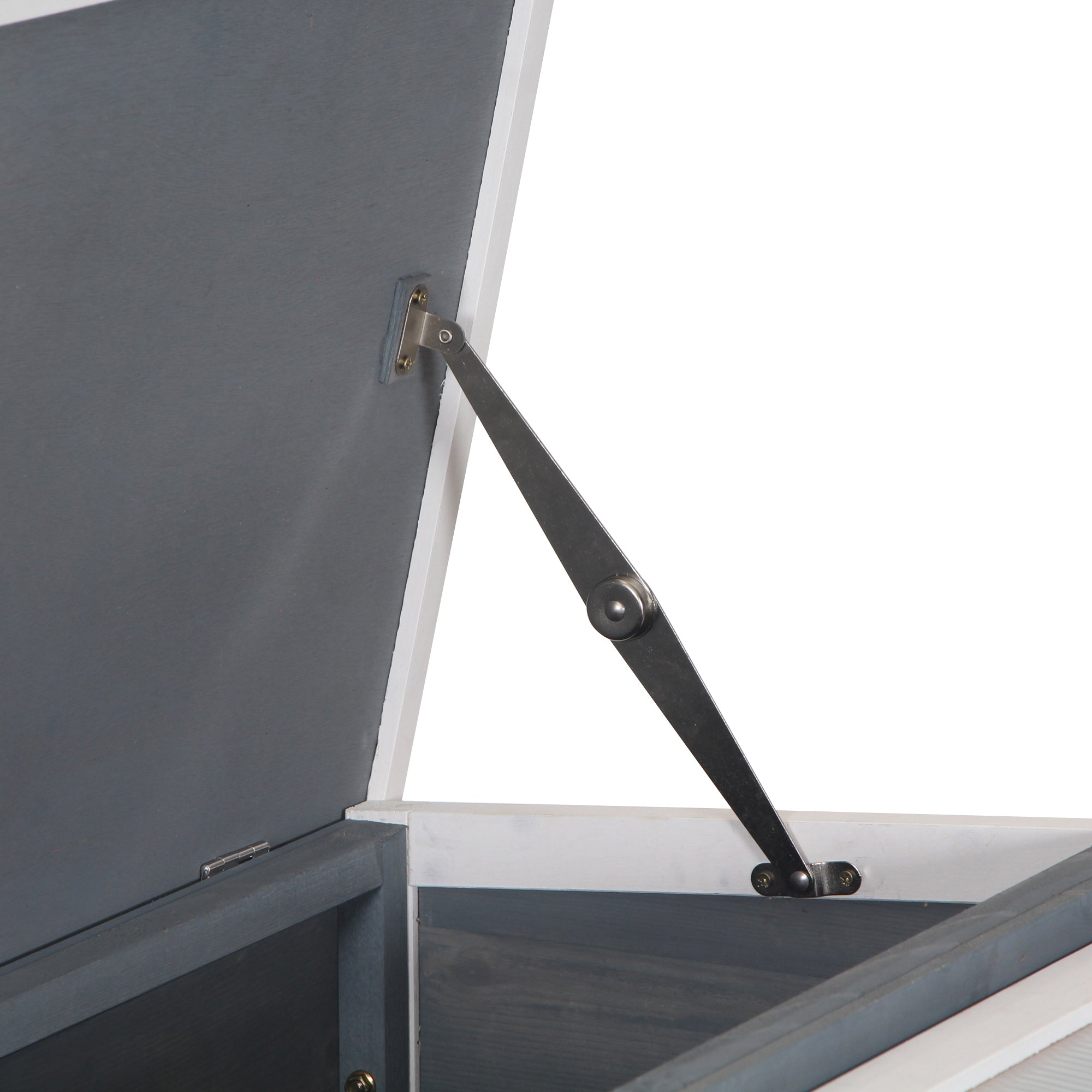 PawHut 2-Story Wooden Cat House Feral Cat Shelter with Transparent PVC Canopy, Balcony, Escape Door and Openable Weatherproof Roof for Outdoor, Grey