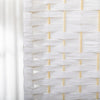 HOMCOM 4 Panel Room Divider, 5.6 ft Tall Folding Privacy Screen, Wave Fiber Freestanding Partition Wall Divider for Home Office, White