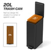HOMCOM 5.3 Gallon/20 L Garbage Can, Fingerprint-proof Stainless Steel Kitchen Trash Can with Soft-close Lid and Foot Pedal, Slim Garbage Bin for Living Room, Home Office, Black