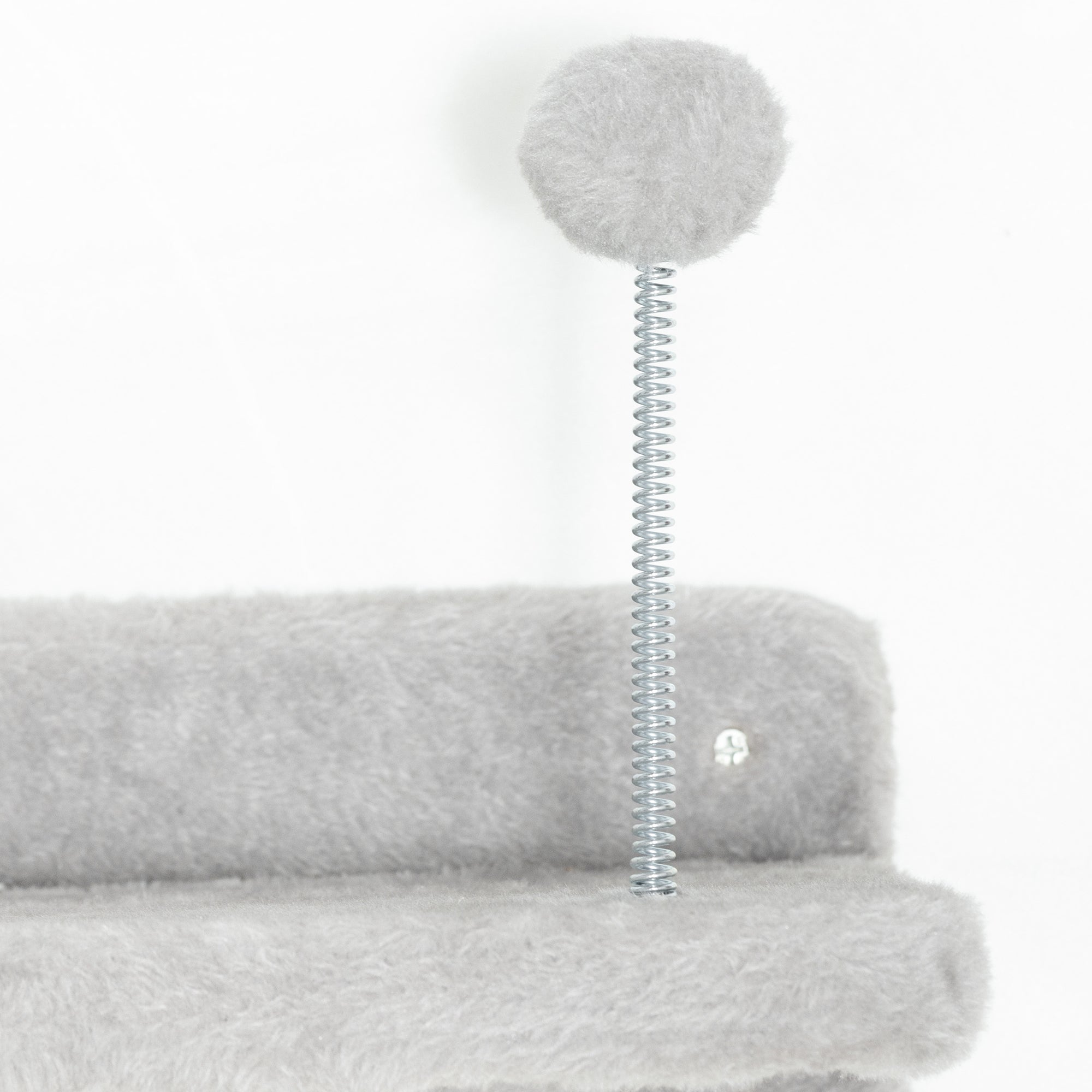 PawHut 4-Piece Cat Wall Shelf Set with Scratching Post, Steps, Bridge, Platforms, Cat Climber Shelves for Indoor Kittens, Light Grey