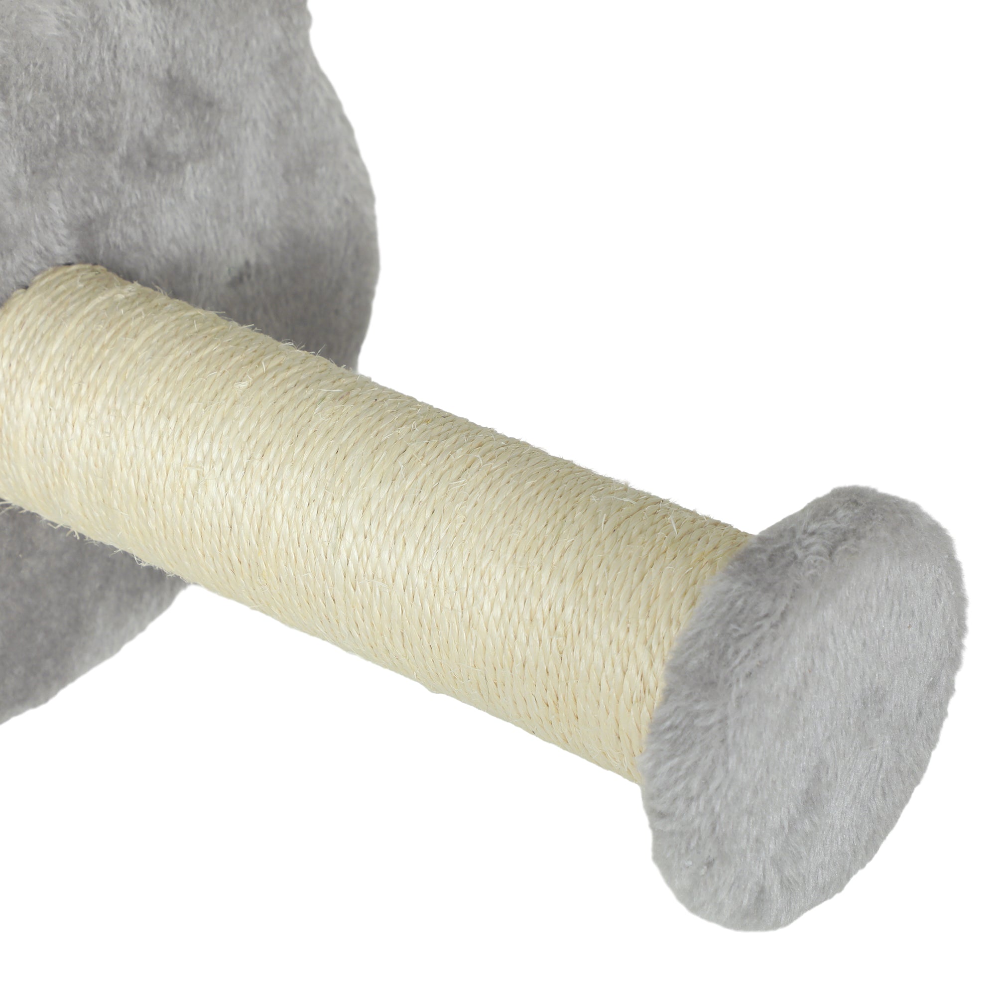 PawHut 4-Piece Cat Wall Shelf Set with Scratching Post, Steps, Bridge, Platforms, Cat Climber Shelves for Indoor Kittens, Light Grey