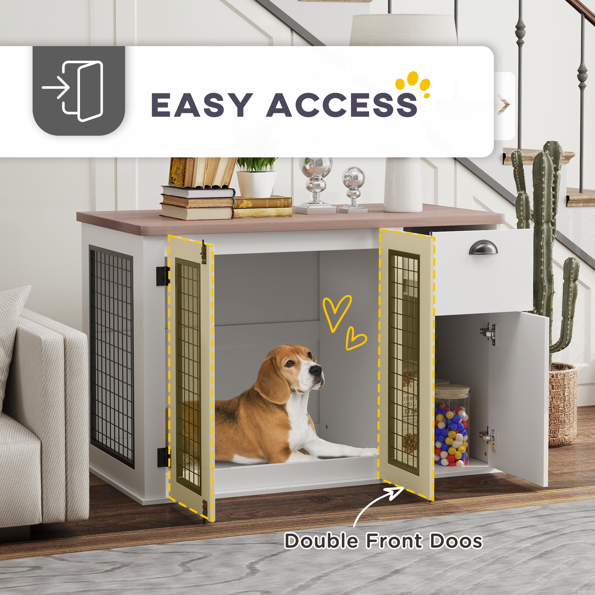 PawHut Dog Crate Furniture, 44