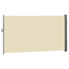 Outsunny 118" x 79" Retractable Side Awning Patio Outdoor Folding Privacy Screen with Resistance to UV Rays & Wind, Cream White