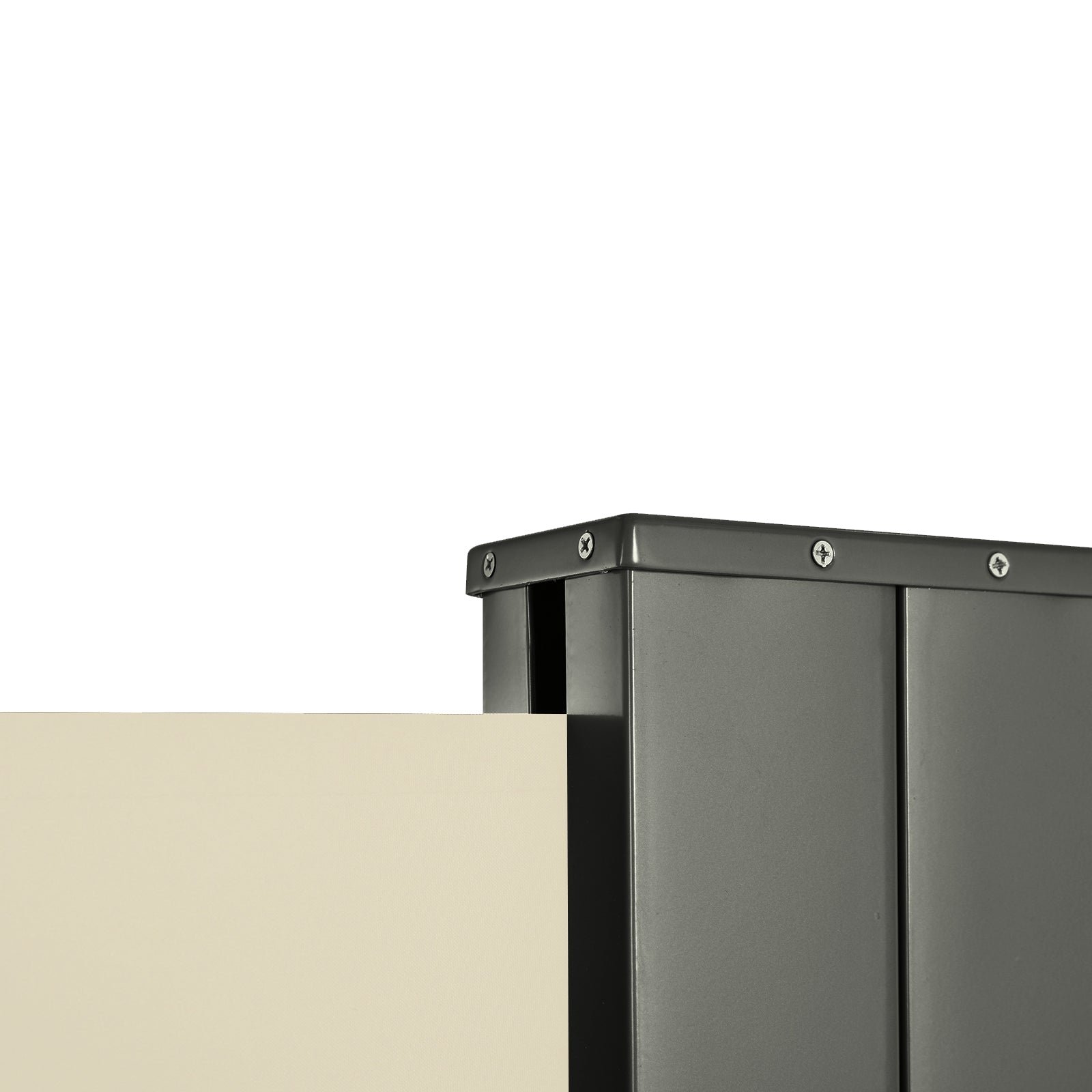 Outsunny 118" x 79" Retractable Side Awning Patio Outdoor Folding Privacy Screen with Resistance to UV Rays & Wind, Cream White