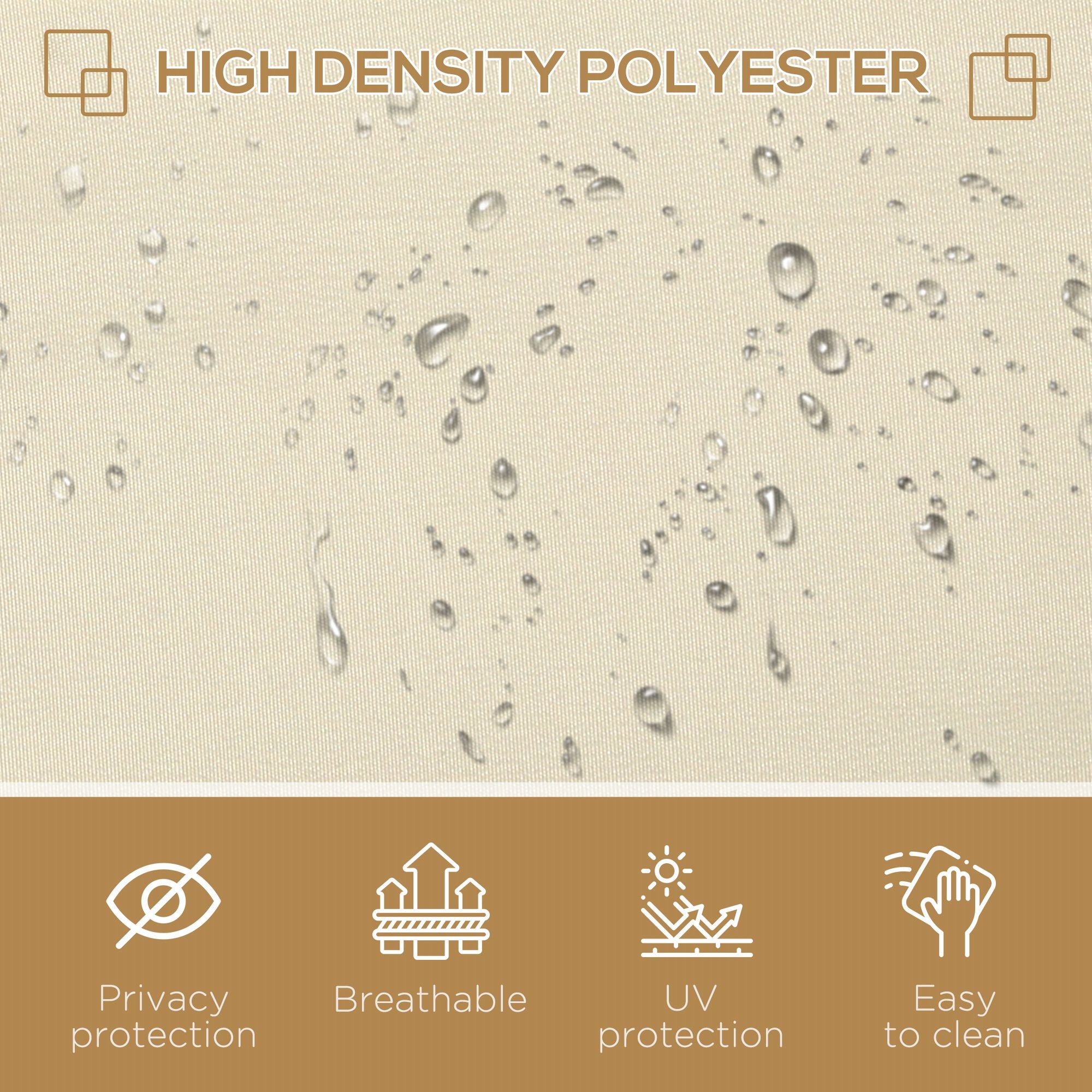 Outsunny 118" x 79" Retractable Side Awning Patio Outdoor Folding Privacy Screen with Resistance to UV Rays & Wind, Cream White