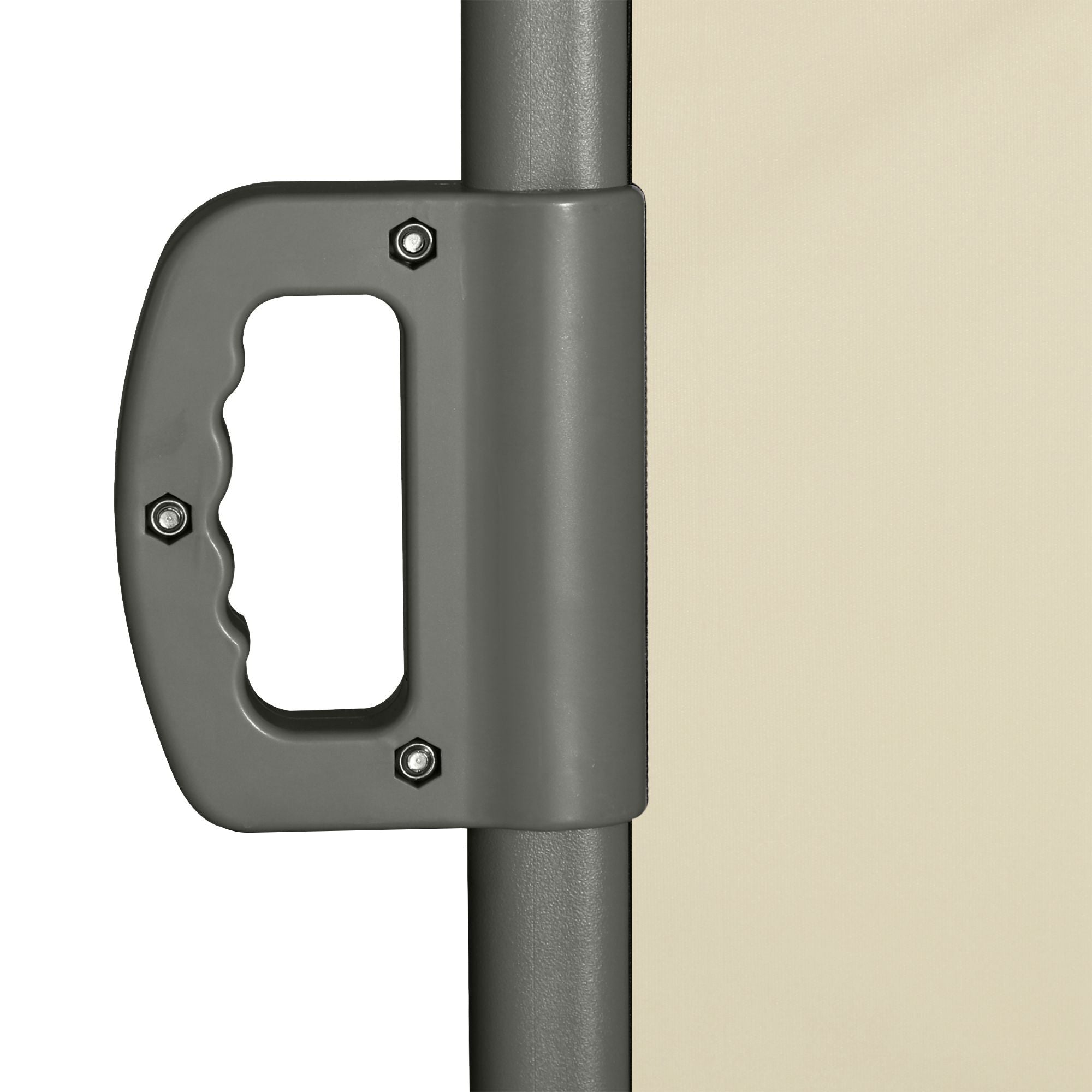 Outsunny 118" x 79" Retractable Side Awning Patio Outdoor Folding Privacy Screen with Resistance to UV Rays & Wind, Cream White