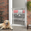 PawHut Extra Tall Dog Gate with Door, Pressure Fit, Auto Close, Double Locking for Doorways Hallways Stairs, White