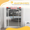 PawHut Extra Tall Dog Gate with Door, Pressure Fit, Auto Close, Double Locking for Doorways Hallways Stairs, White