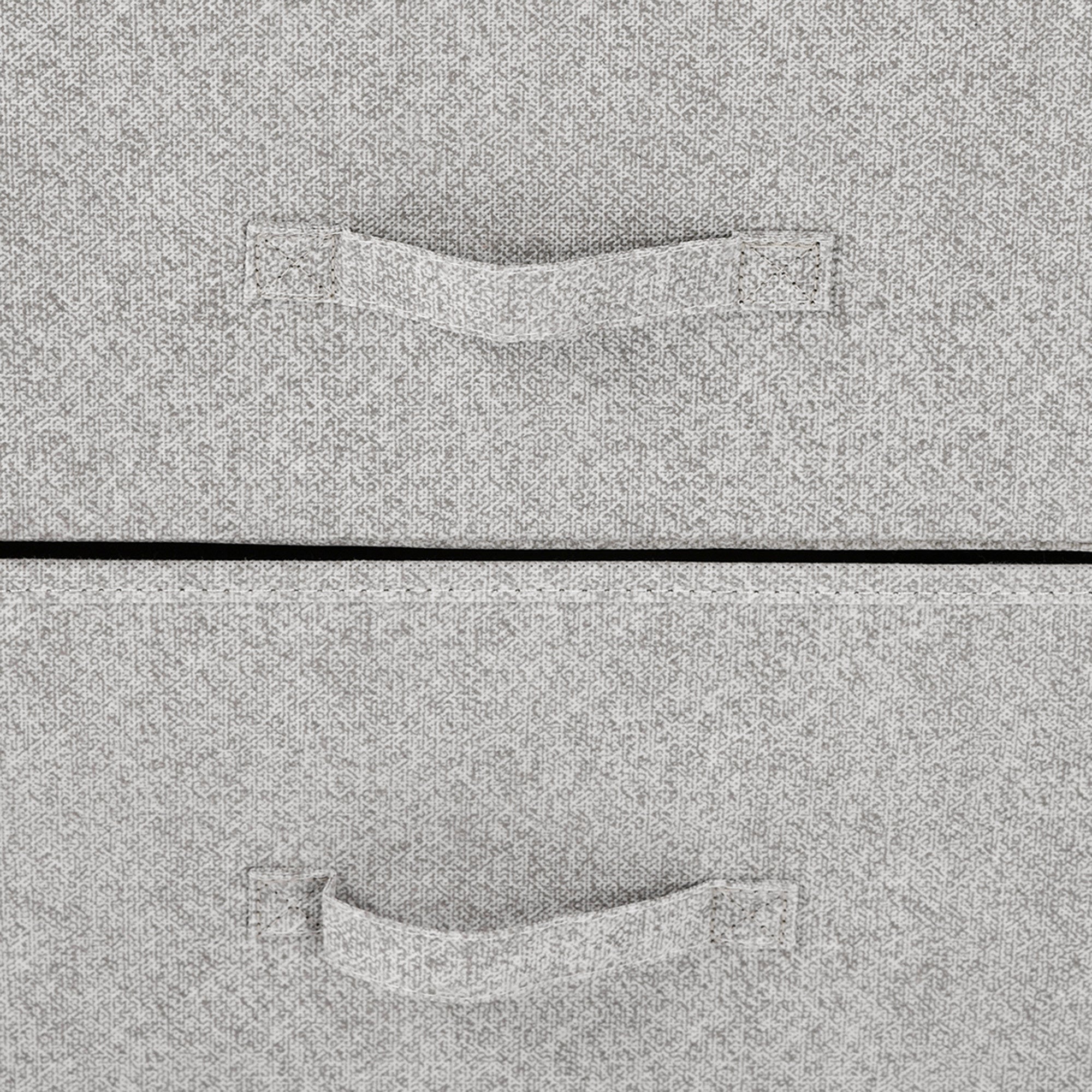 HOMCOM Linen Drawer Cabinet Organizer Storage Dresser Tower with 4 Removable Drawer Metal Frame Adjustable Feet for Living Room, Kitchen, Bathroom, White