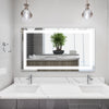 kleankin 40" x 24" LED Bathroom Mirror, Dimmable Lighted Wall-Mounted Mirror, with 3 Colour, Smart Touch, Plug-in, Vertical or Horizontal Hanging