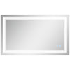 kleankin 40" x 24" LED Bathroom Mirror, Dimmable Lighted Wall-Mounted Mirror, with 3 Colour, Smart Touch, Plug-in, Vertical or Horizontal Hanging