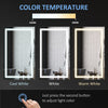 kleankin 40" x 24" LED Bathroom Mirror, Dimmable Lighted Wall-Mounted Mirror, with 3 Colour, Smart Touch, Plug-in, Vertical or Horizontal Hanging