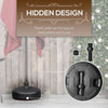Outsunny Patio Umbrella Base, Round Umbrella Stand, Water or Sand Filled, Garden Umbrella Holder for 1.26", 1.5" Poles, Black