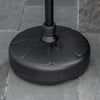 Outsunny Patio Umbrella Base, Round Umbrella Stand, Water or Sand Filled, Garden Umbrella Holder for 1.26", 1.5" Poles, Black