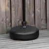 Outsunny Patio Umbrella Base, Round Umbrella Stand, Water or Sand Filled, Garden Umbrella Holder for 1.26", 1.5" Poles, Black