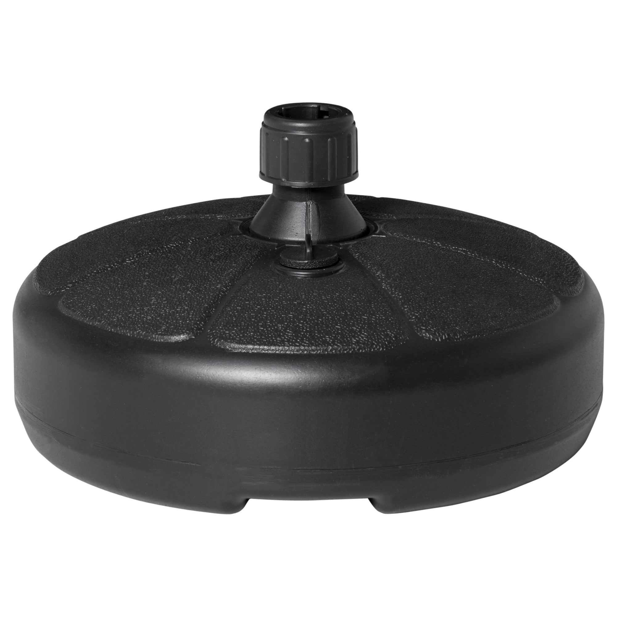 Outsunny Patio Umbrella Base, Round Umbrella Stand, Water or Sand Filled, Garden Umbrella Holder for 1.26", 1.5" Poles, Black