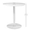 HOMCOM Round Dining Table for 2, Modern Kitchen Table with Painted Top and Steel Base for Living Room, Dining Room, White
