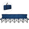 Outsunny 6 Seat Folding Camping Chair Portable Chaise Camping with Cup Holder and Carrying Case for Camping, Picnic, Sport Events, Blue