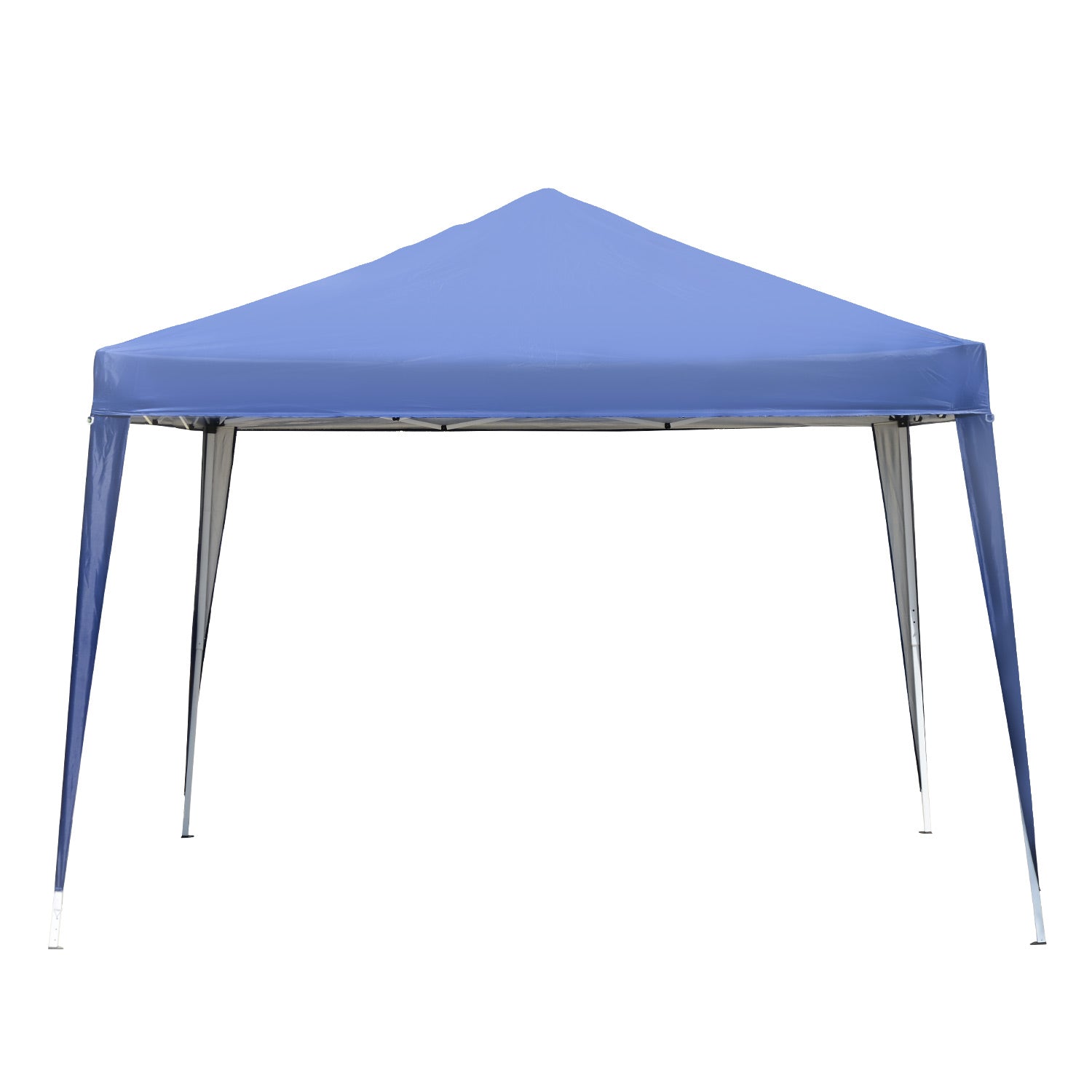 Outsunny 10 x 10ft Folding Pop Up Canopy Tent Outdoor Gazebo with Carrying Bag, Blue