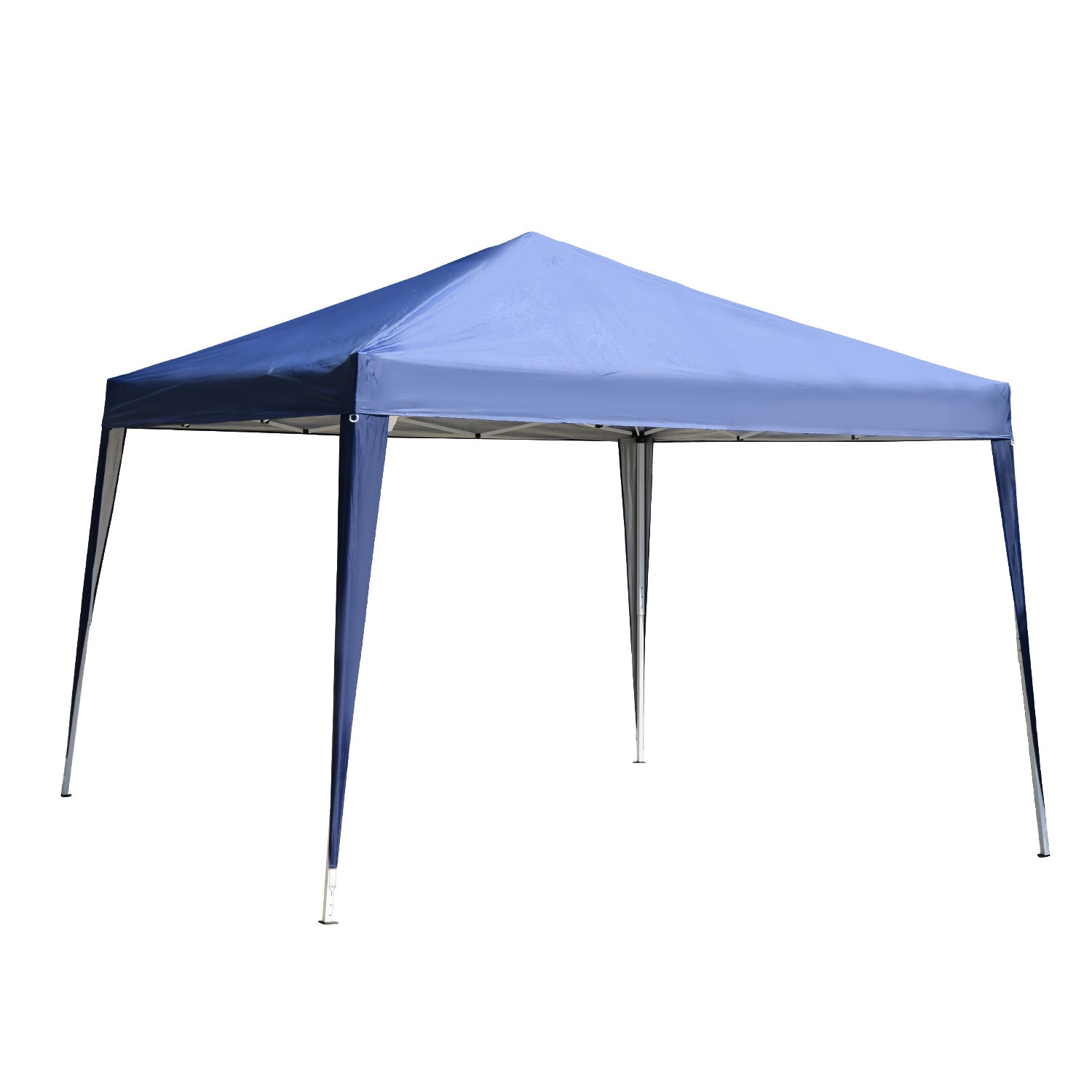 Outsunny 10 x 10ft Folding Pop Up Canopy Tent Outdoor Gazebo with Carrying Bag, Blue