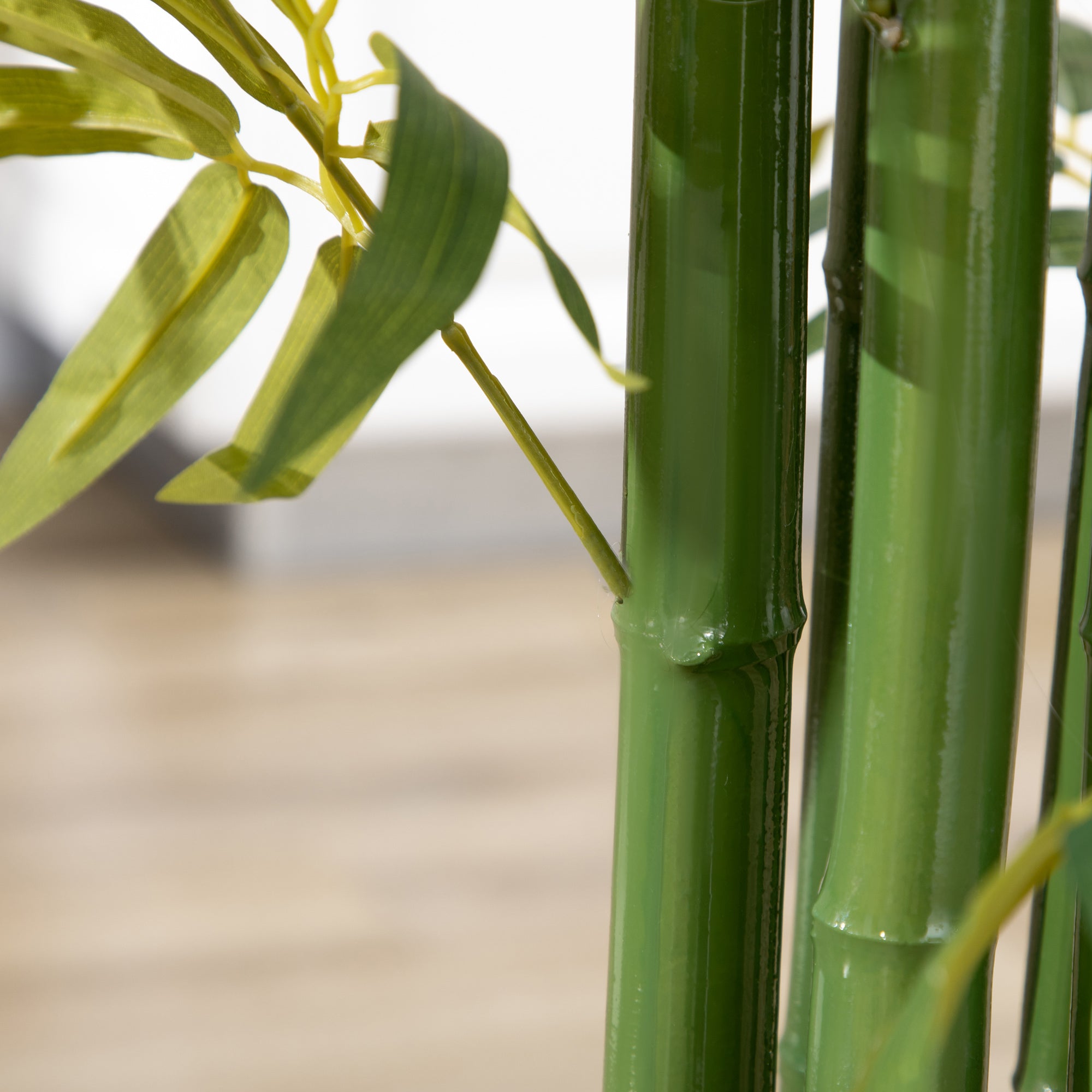 HOMCOM 6FT Artificial Bamboo Tree in Pot, Indoor Fake Plants for Home Office Living Room Decor, Green
