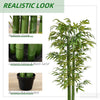 HOMCOM 6FT Artificial Bamboo Tree in Pot, Indoor Fake Plants for Home Office Living Room Decor, Green