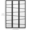 HOMCOM 5.6ft 3 Panel Room Divider, Folding Wood Privacy Screen, Freestanding Wall Partition Divider, White