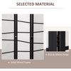 HOMCOM 5.6ft 3 Panel Room Divider, Folding Wood Privacy Screen, Freestanding Wall Partition Divider, White