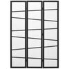 HOMCOM 5.6ft 3 Panel Room Divider, Folding Wood Privacy Screen, Freestanding Wall Partition Divider, White