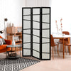 HOMCOM 5.6ft 3 Panel Room Divider, Folding Wood Privacy Screen, Freestanding Wall Partition Divider, White